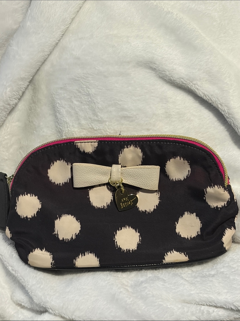 Betsey Johnson (small) cosmetic bag (needs to be clean)